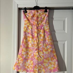 Lilly Pulitzer Pink and Yellow Floral A-line dress